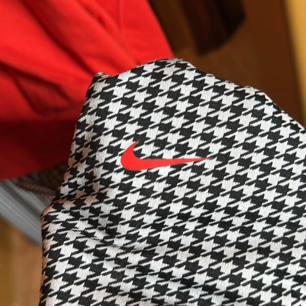 NWOT Nike Sportswear Icon Clash 1/2-Zip Top & Leggings Houndstooth Set XL & L
